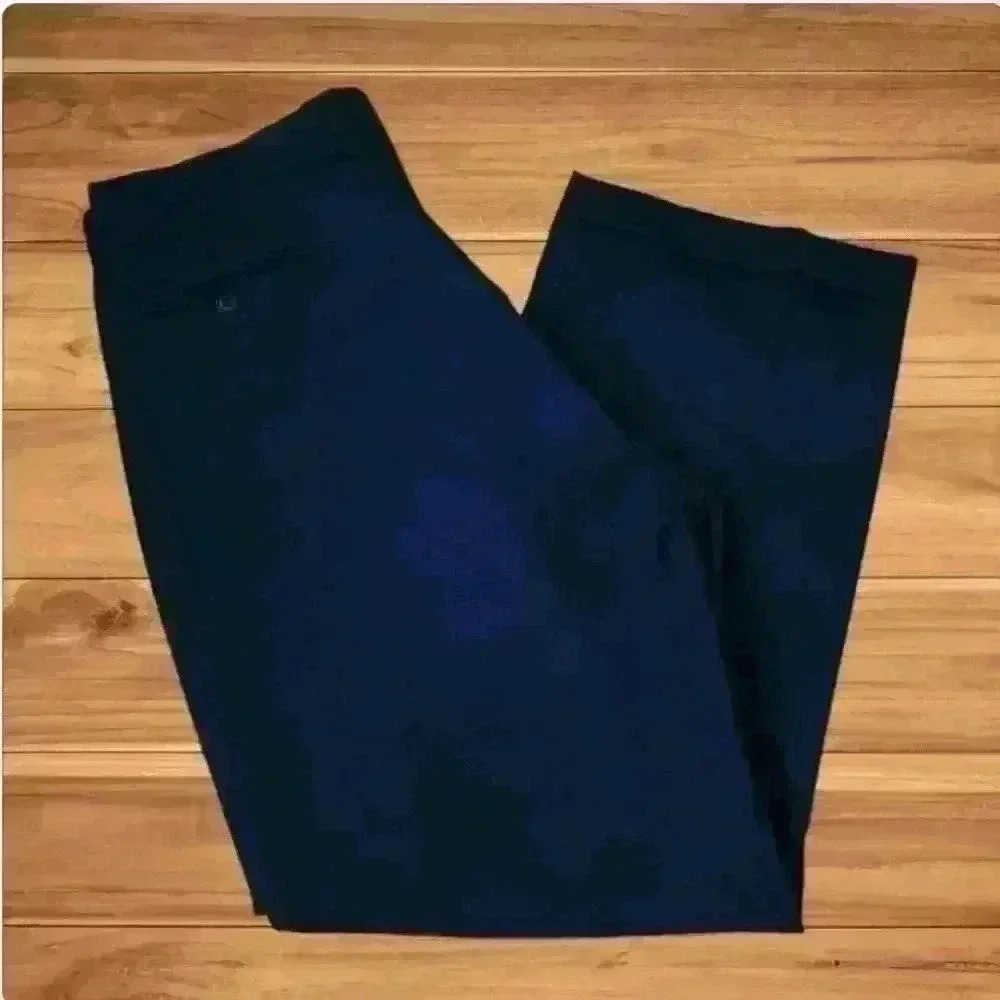 Jos A Bank Wool Pants Men's Size 36X30 Black Cuffed